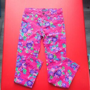 Place jeggings floral design pink girls' size 12